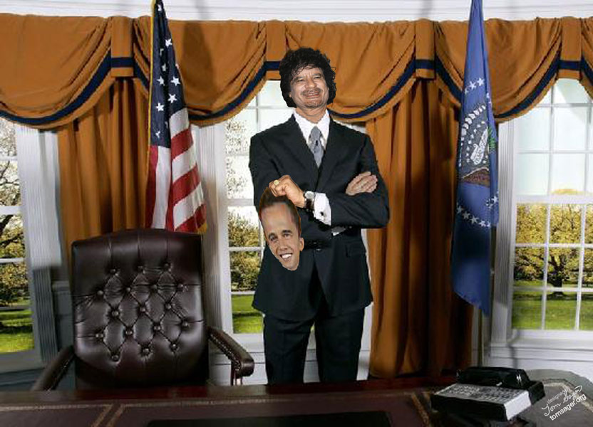Gaddafi in Oval Office